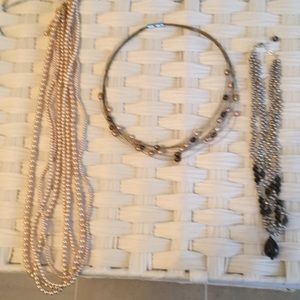 Assorted pearl necklaces
